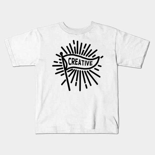 Vintage Creative Flag Kids T-Shirt by 8mmattire